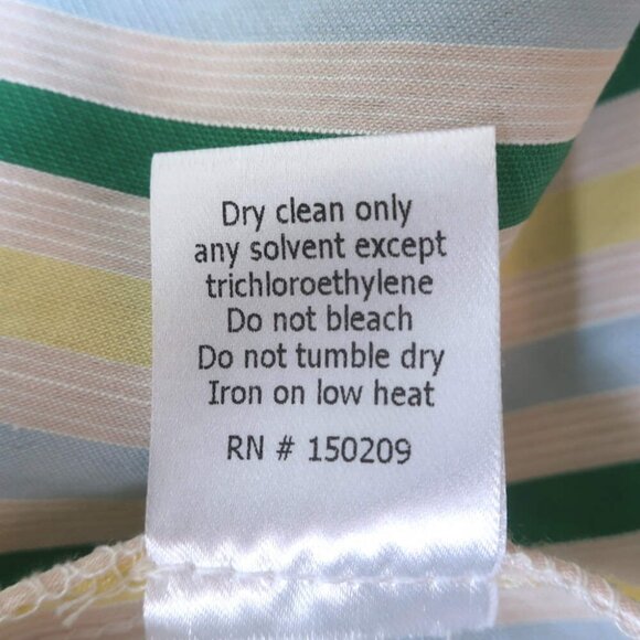 La Ligne Tracey Striped Midi Dress Yellow/Green Size Small - Picture 7 of 7